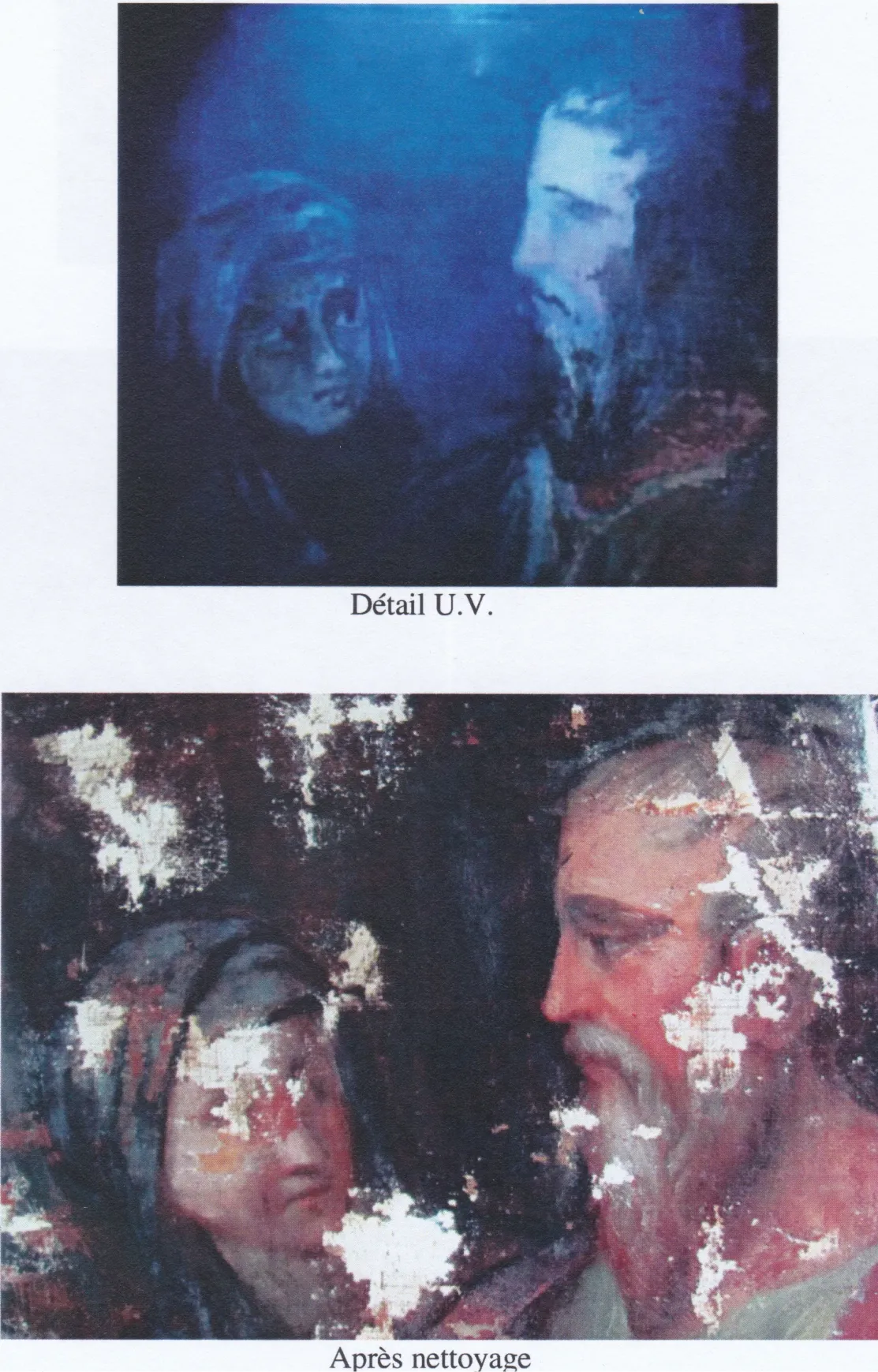 Claire Brochu Restauration De Peintures Marseille Detail Lumiere Ultra Violette L Annonciade Martigues 1