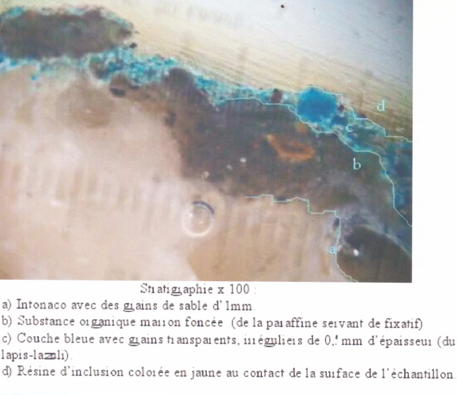 Claire Brochu Restauration De Peintures Marseille Stratigraphie X 100 Du Bleu 1